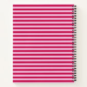 Modernes Notebook mit Hot-Pink-Strip Notizblock (Rückseite)