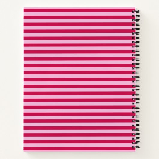 Modernes Notebook mit Hot-Pink-Strip Notizblock (Rückseite)