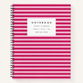Modernes Notebook mit Hot-Pink-Strip Notizblock (Vorderseite)