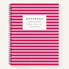 Modernes Notebook mit Hot-Pink-Strip Notizblock