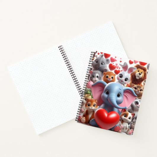 Modernes Notebook mit Tieren Notizblock (Innenseite)