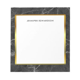 Modernes Notizblock aus Schwarz-weißem Marmor