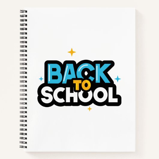 Modernes Notizbuch Journal | Zurück zur Schule (Vorderseite)
