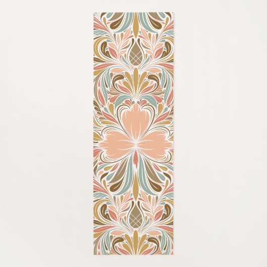 Modernes Nouveau Boho Muster Yogamatte (Rückseite)