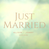 Modernes, nur verheiratetes Hochzeitsreisedokal Fensteraufkleber (Blatt 3)