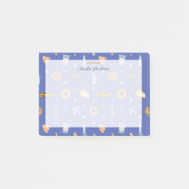 Modernes NYC Muster Royal Blue Name Post-it Klebezettel