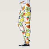 Modernes Obst- und Gemüsemuster Leggings (Links)