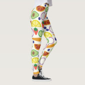 Modernes Obst- und Gemüsemuster Leggings (Rechts)