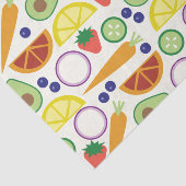 Modernes Obst- und Gemüsemuster Seidenpapier (Ausschnitt)