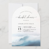 Modernes Ocean Beach Brautparty Einladung (Vorderseite)