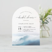 Modernes Ocean Beach Brautparty Einladung (Stehend Vorderseite)