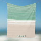Modernes Ocean Beach Türkis Sand Fleece Blanket