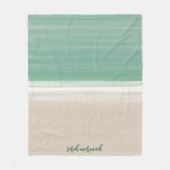 Modernes Ocean Beach Türkis Sand Fleece Blanket (Vorderseite)