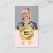 Modernes öffentliches Foto in Rosa und Gold Visitenkarte (Vorderseite)