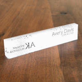 Modernes, öffentliches Schreibfeld für Architekten Namensplakette