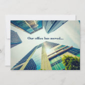Modernes Office-Gebäude - Adressenänderung Ankündigung (Vorderseite)