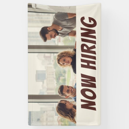 Modernes Office HIRING Banner Beruflich Team (Vertikal)