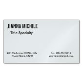 Modernes offiziell magnetische visitenkarte (Vorderseite)