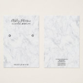 Modernes Ohrring-Display aus weißem Marmor (Vorne & Hinten)