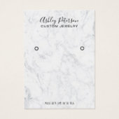 Modernes Ohrring-Display aus weißem Marmor (Vorderseite)