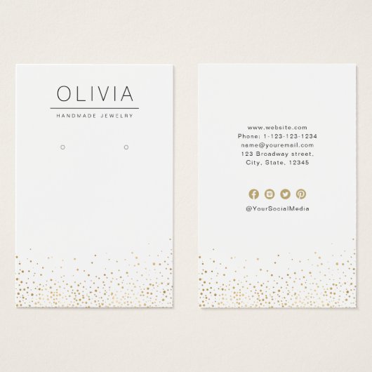 Modernes Ohrring-Display für Goldschmuck-Glitzer (Vorne & Hinten)