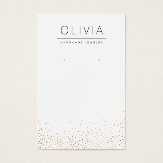 Modernes Ohrring-Display für Goldschmuck-Glitzer (Vorderseite)