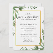 Modernes Olive Branch Brautparty Einladung (Vorderseite)