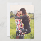 Modernes Olive Branch Foto auf der BackWedding Einladung (Rückseite)