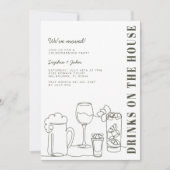 Modernes Olive Green Housewarming-Party Einladung (Vorderseite)