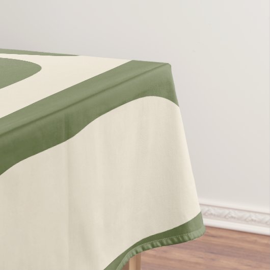 Modernes Olive Green und Cream des Mittelalters Tischdecke (Beispiel)