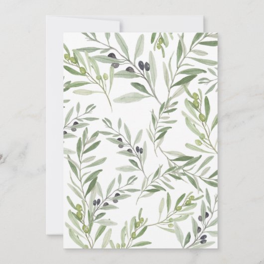 Modernes Olivenhain Ankündigung (Rückseite)