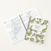 Modernes Olivenmuster Familienrezepte Küche Notizblock (Innenseite)