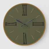 Modernes Olivenöl mit goldfarbener Acrylmauer Große Wanduhr (Vorderseite)