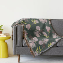 Modernes, olivgrün behagliches Blumenmuster stilvo