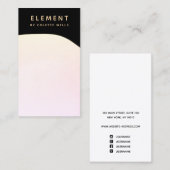 Modernes Ombre Abstrakt Watercolor Visitenkarte (Vorne/Hinten)