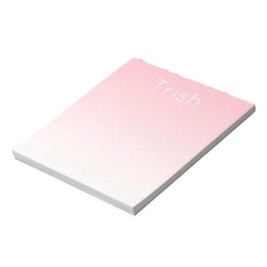 Modernes Ombre Personalisiert Notepad, rosa Notizblock (Rotiert)