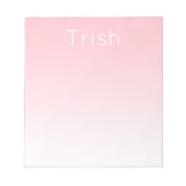 Modernes Ombre Personalisiert Notepad, rosa Notizblock (Vorderseite)