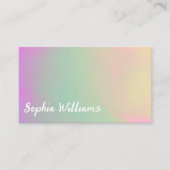 Modernes Ombre Pink Green Yellow Handgeschriebenes Visitenkarte (Vorderseite)