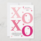 Modernes ombre rosa HOHO herzen Galentines Day Par Einladung (Vorderseite)