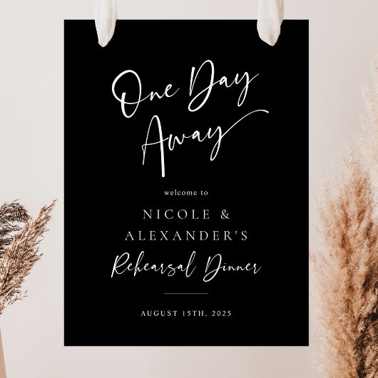 Modernes One Day Away Probe Dinner Willkommenszeic Poster