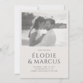 Modernes One Foto Bold Typografy Save the Date Einladung (Vorderseite)