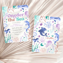 Modernes Onethe Sea Dolphin Retro Erster Geburtsta