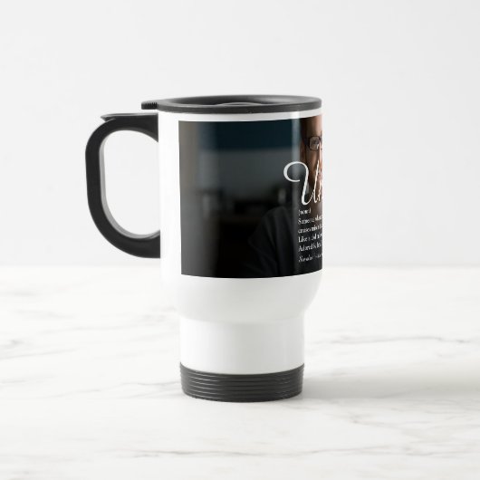 Modernes Onkel Funcle Definition Script Fun Foto Reisebecher (Links)