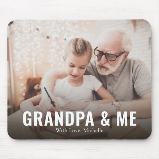 Modernes Opa und ich Personalisiert Mousepad (Vorne)