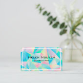 Modernes Opal Stone Simulated Hologramm Visitenkarte (Stehend Vorderseite)