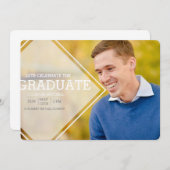 Modernes opaque Overlay | Foto der Graduierungspar Einladung (Vorne/Hinten)