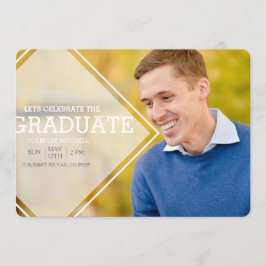 Modernes opaque Overlay | Foto der Graduierungspar Einladung