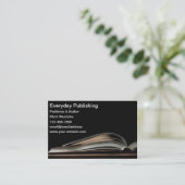 Modernes Open Book Publishing & Author Visitenkarte (Stehend Vorderseite)