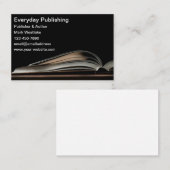 Modernes Open Book Publishing & Author Visitenkarte (Vorne/Hinten)