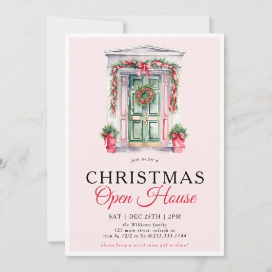 Modernes Open House Party Einladung (Vorderseite)